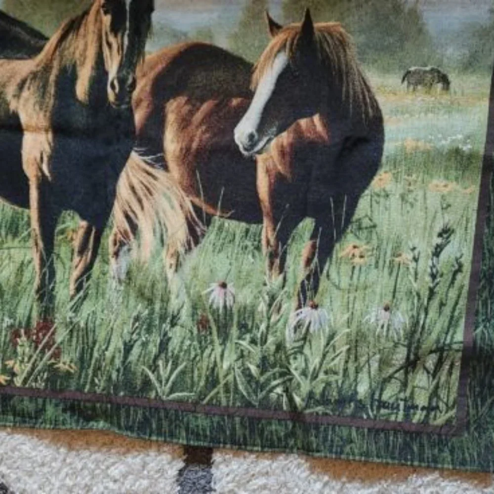 Hautman Brothers Collection Horse Tapestry Wall Hanging 37 X 47 NWT NEW